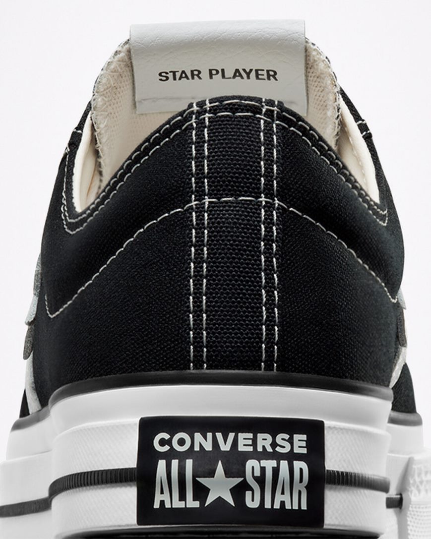 Men's Converse Star Player 76 Low Top Shoes Black / White / Black | AU 6CE48N